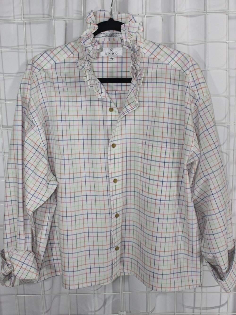 Enro Ruffle Collar Shirt